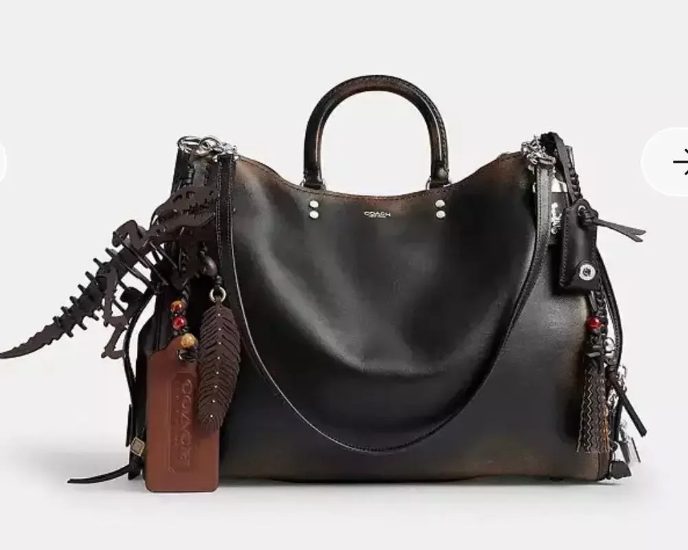 Coach Loved Leather Rogue 40 With Charms